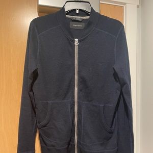 Wings + Horns lightweight knit zip up